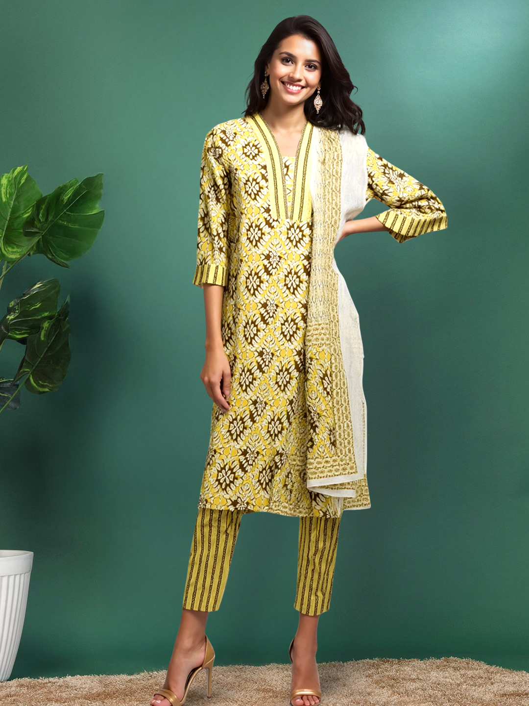 Picture of A Perfect Blend of Tradition and Modernity Kurta with Pant & Dupatta Set